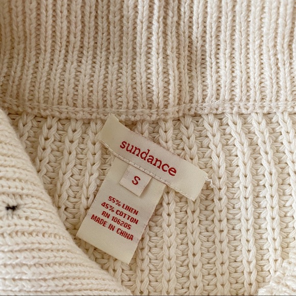 Sundance Francois Ivory Cardigan Sweater SZ S - Picture 7 of 8